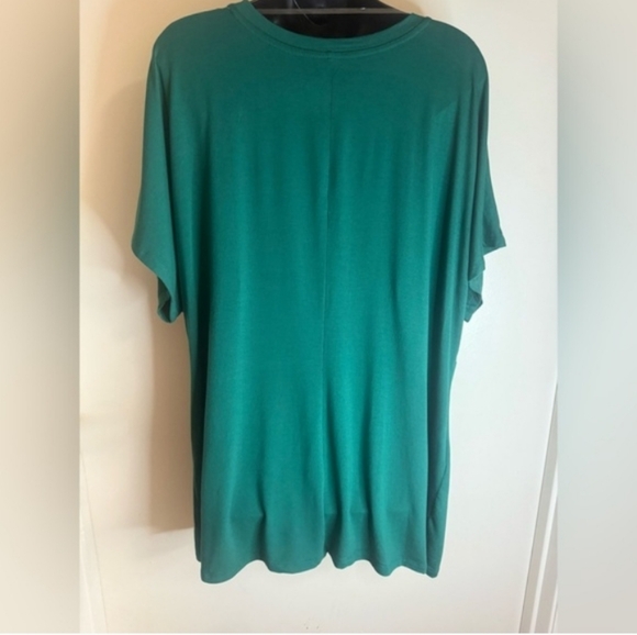 3x Top Green Blouse Short sleeve shirt Emerald Plus Detail Front - Picture 2 of 10